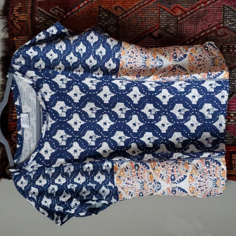 Zara woman's batik print top, M